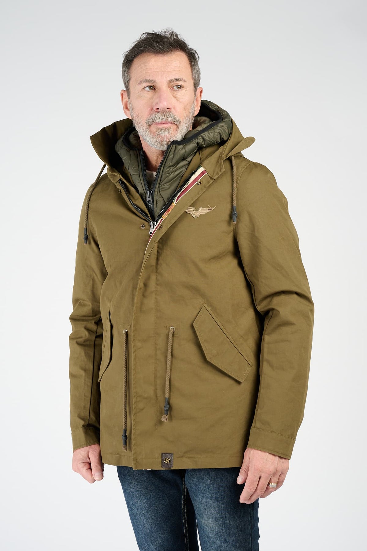 Parka Uomo Lungo Verde uomo Barone firenze - 1