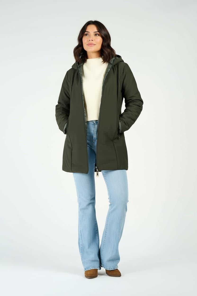 Piumino Termico Donna Lungo Verde donna Barone firenze - 3