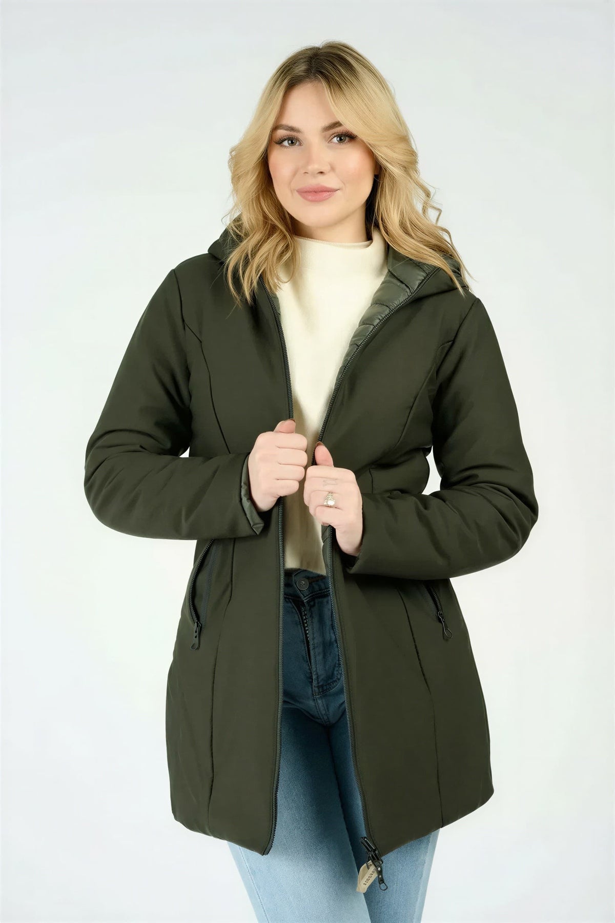 Piumino Termico Donna Lungo Verde donna Barone firenze - 1