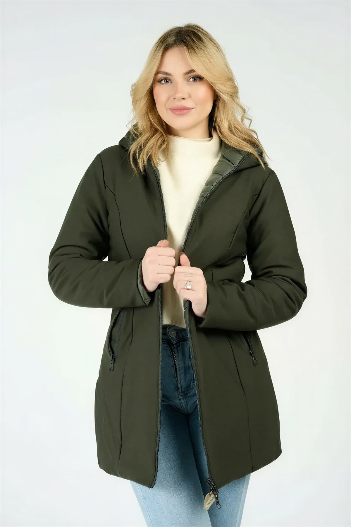 Piumino Termico Donna Lungo Verde donna Barone firenze - 1