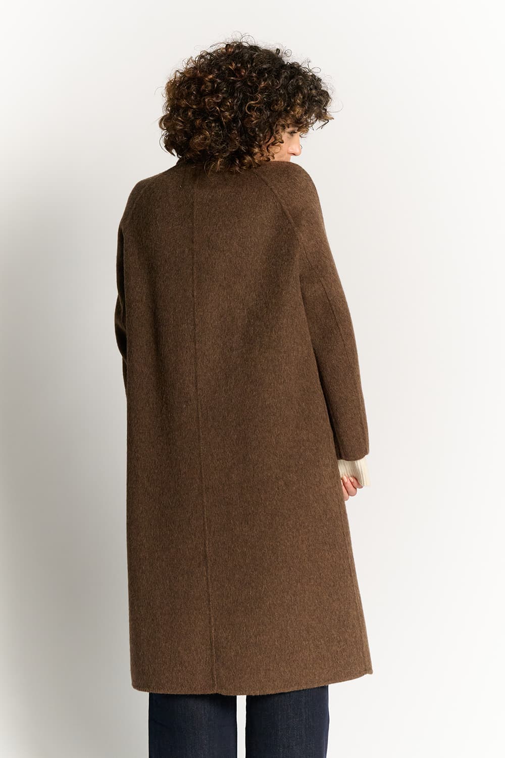 Cappotto Cioccolato Doppio Petto Alpaca