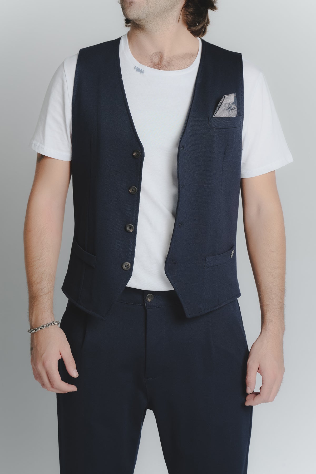 Gilet Uomo Blu uomo Barone firenze - 1