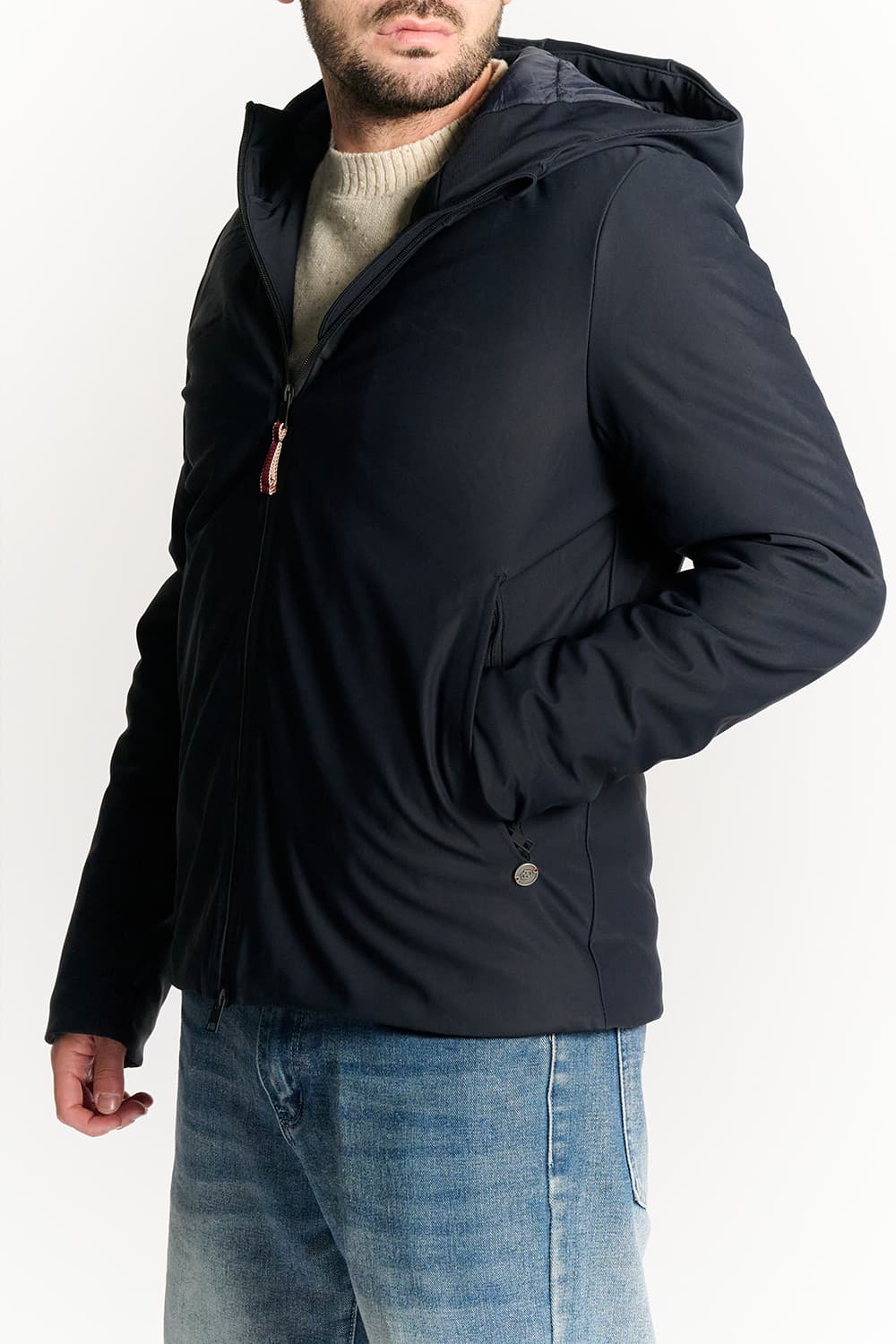 Piumino Termico Uomo Corto Blu uomo Barone firenze - 3