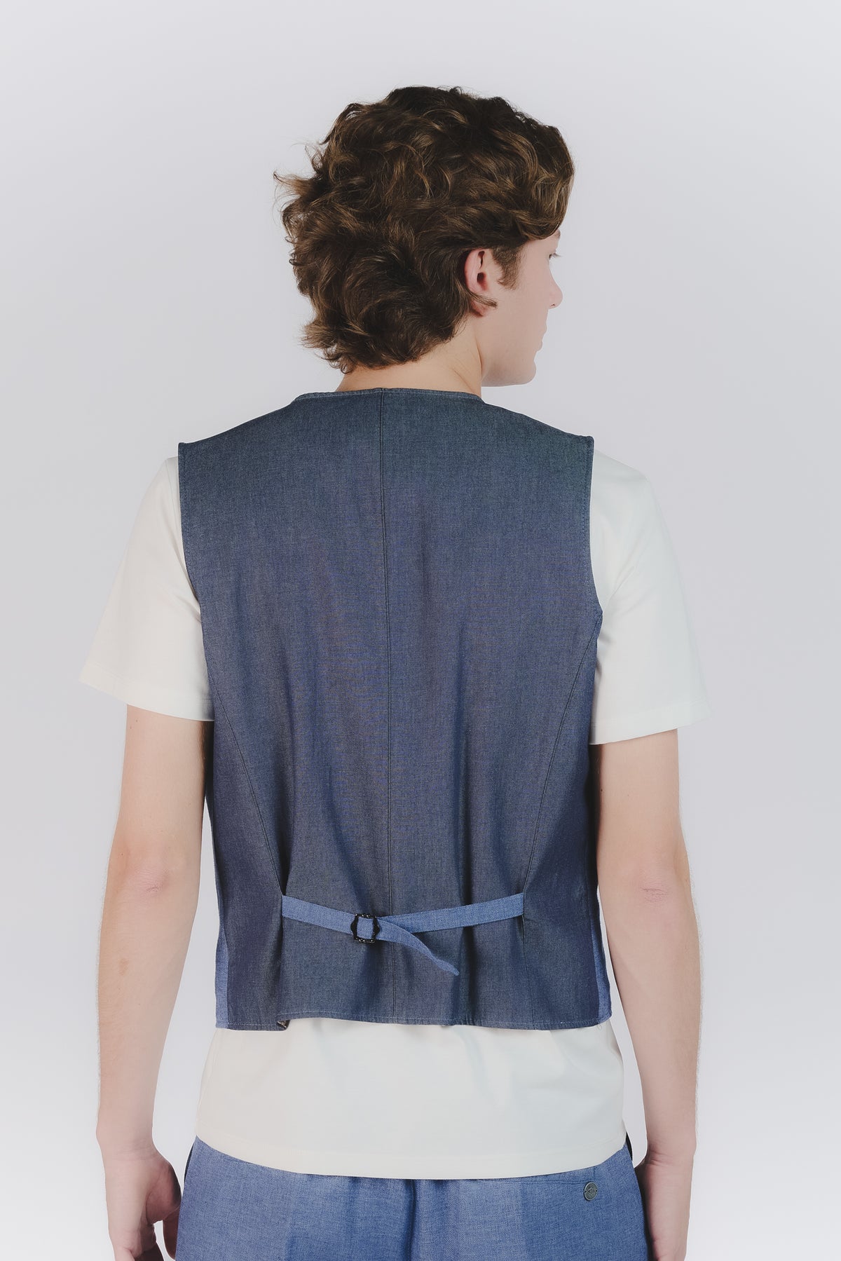 Gilet Uomo Melange Bluette uomo Barone firenze - 4
