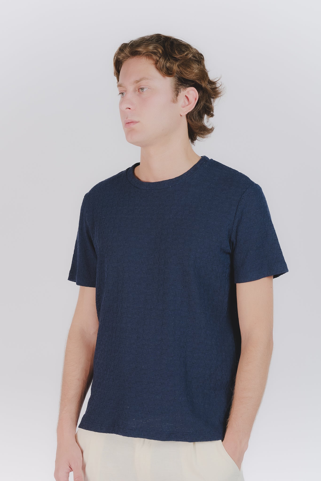 T-shirt Uomo Tramata Blu uomo Barone firenze - 1