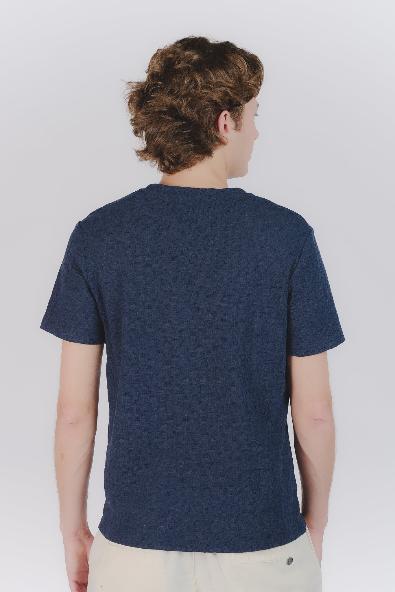 T-shirt Uomo Tramata Blu uomo Barone firenze - 4