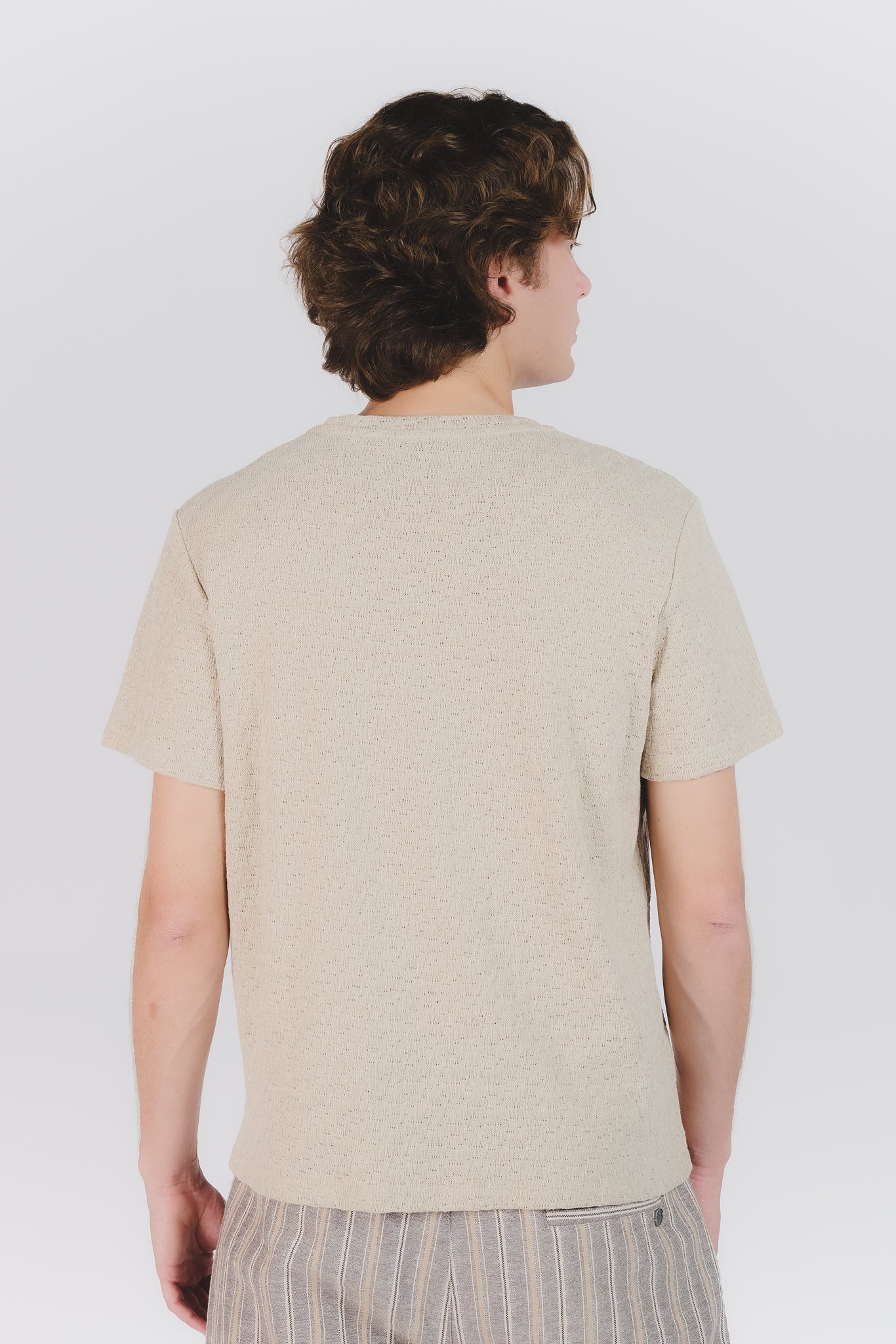 T-shirt Uomo Tramata Beige uomo Barone firenze - 3