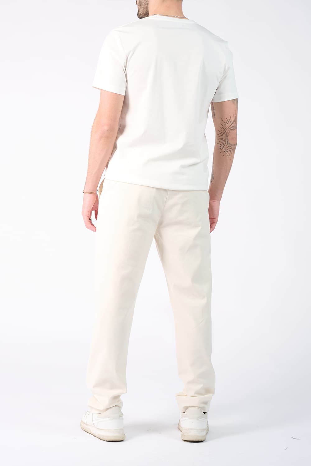 T-shirt Barone Ricamo Fronte Bianco uomo Barone firenze - 3