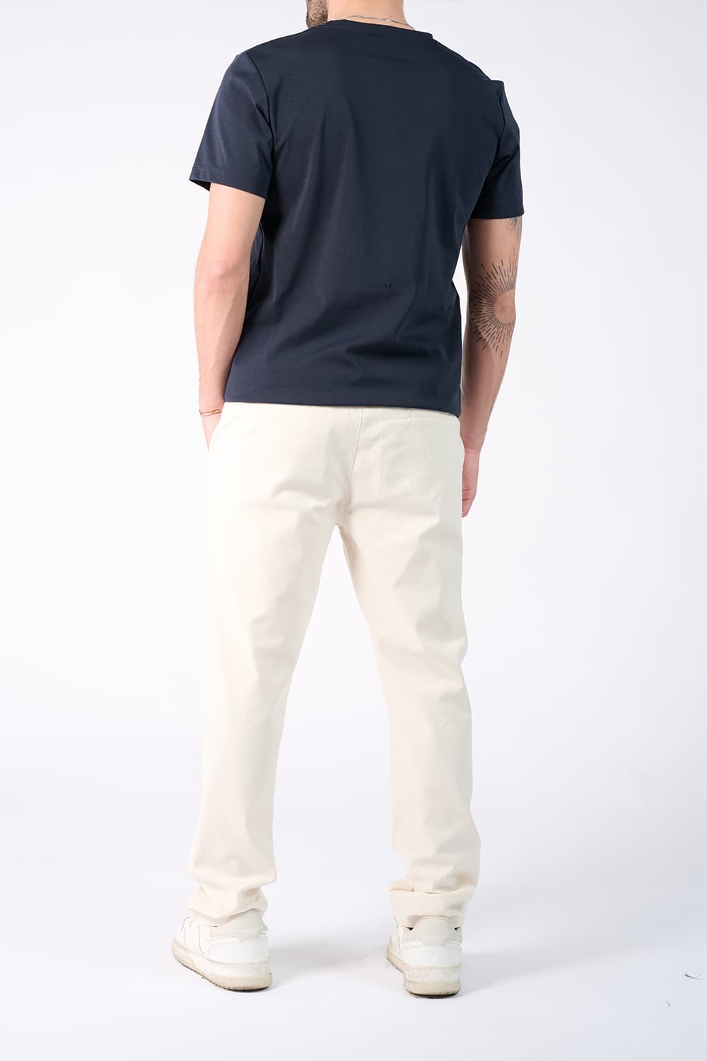 T-shirt Barone Ricamo Fronte Blu uomo Barone firenze - 3