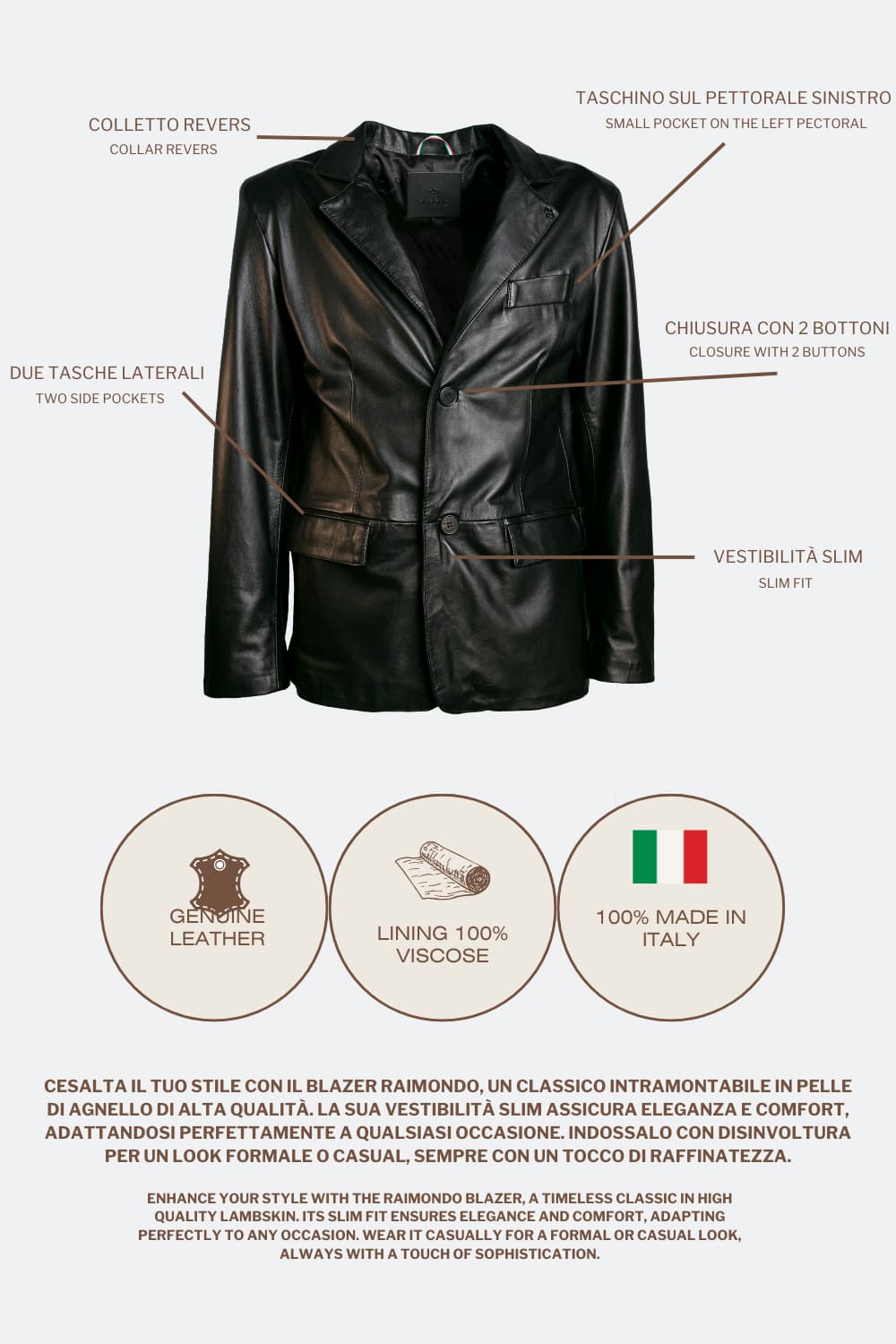 Blazer Raimondo unisex Barone firenze - 6