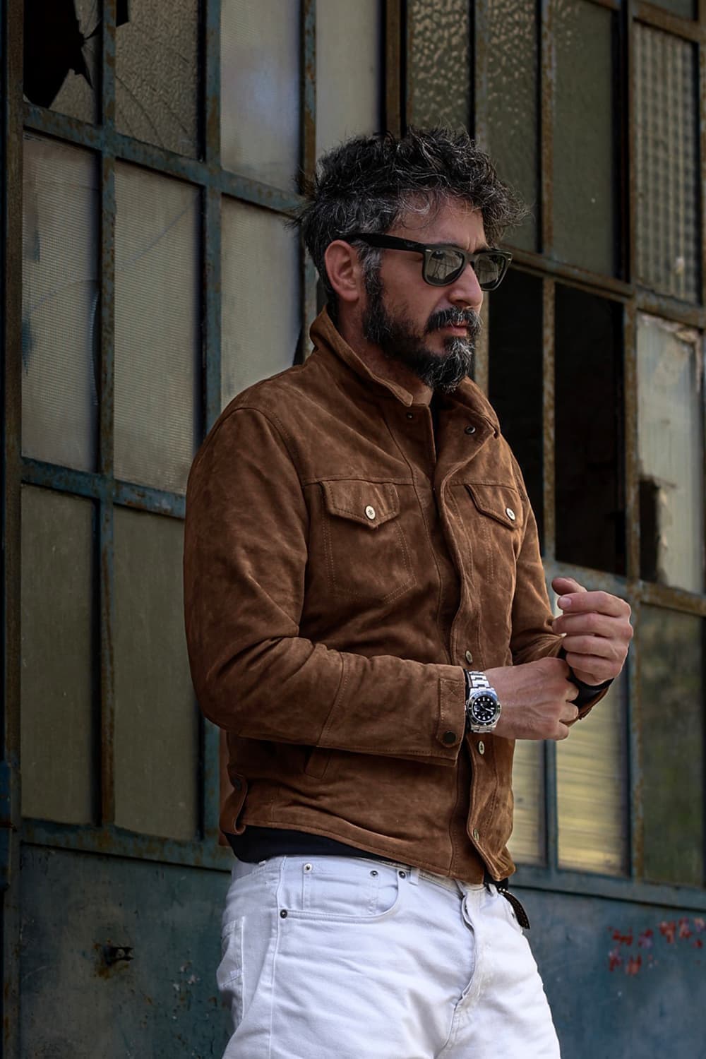 Ale Camoscio Giacca Uomo unisex Barone firenze - 6