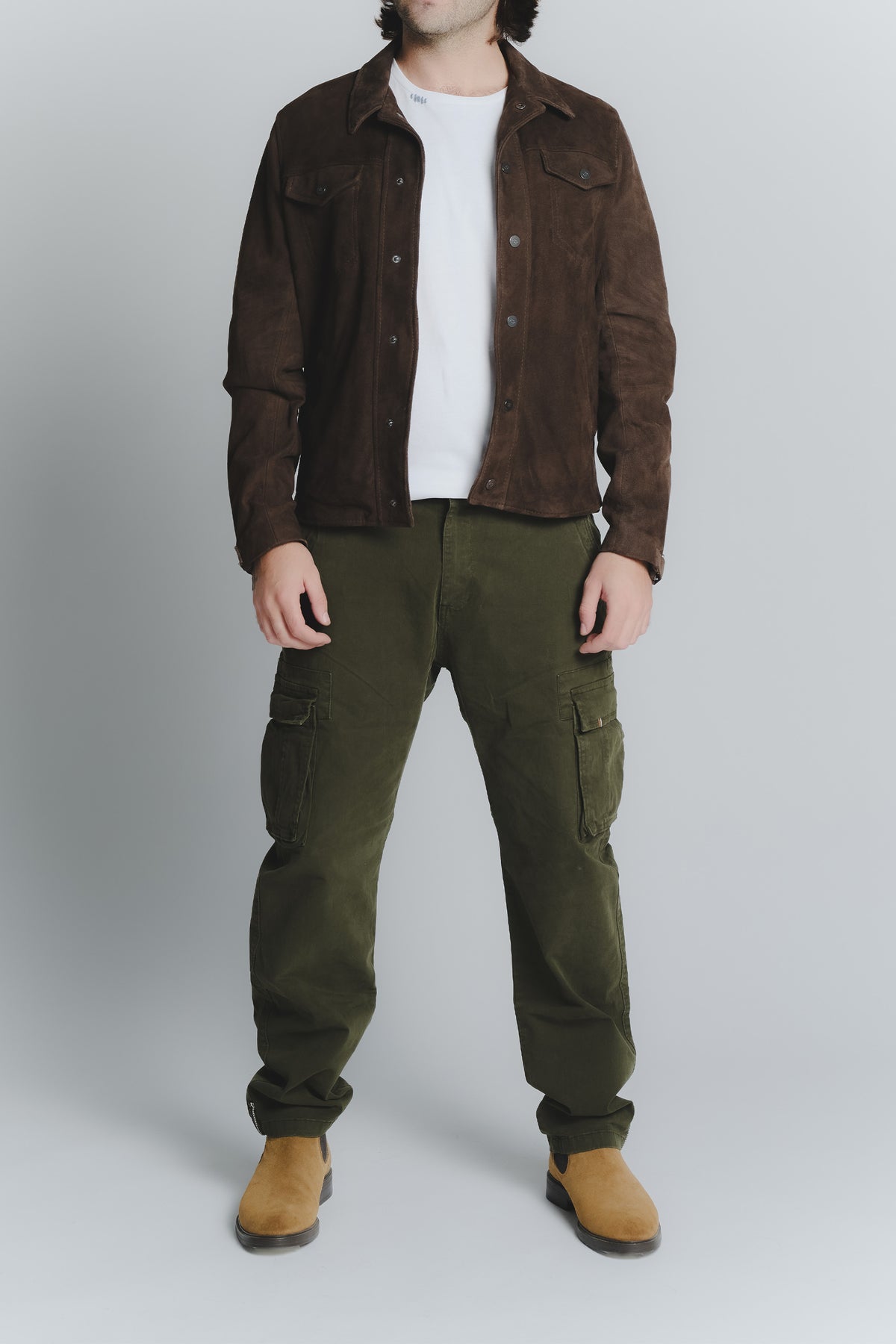 Pantaloni Cargo Verde Uomo uomo Barone firenze - 3