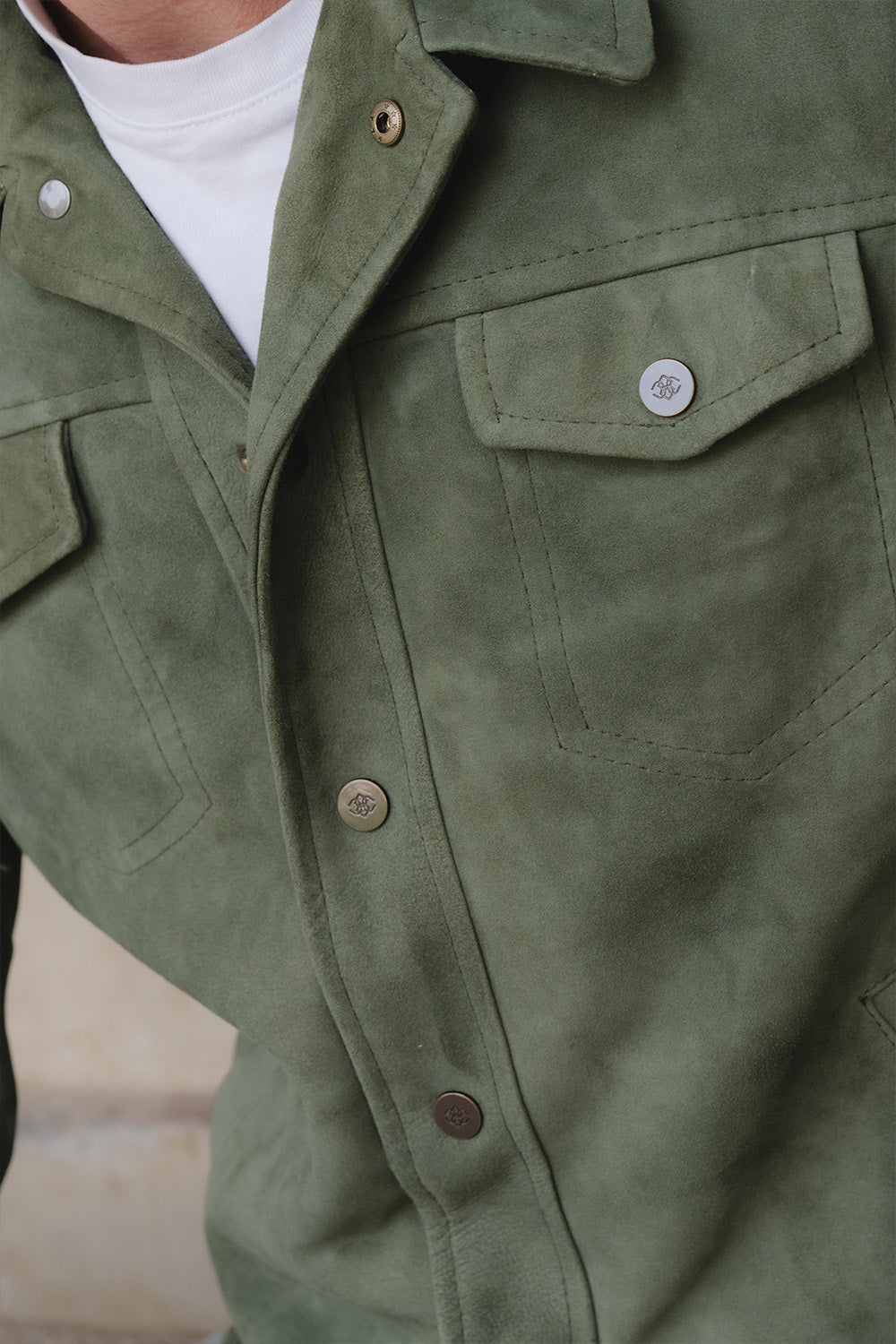 Ale Camoscio Verde Uomo unisex Barone firenze - 4