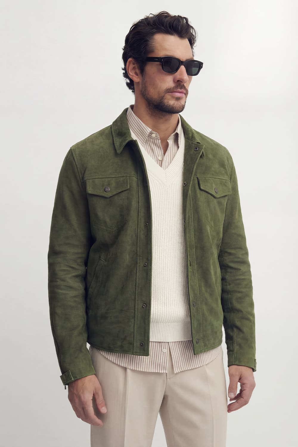Ale camoscio verde 100% vera pelle Made in Italy - Barone Firenze