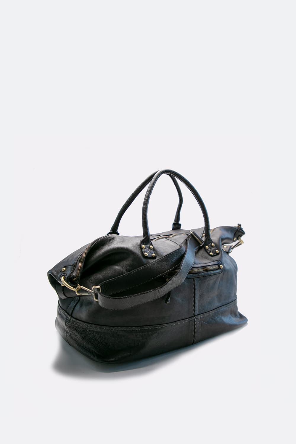 Borsone Vintage 100% vera pelle made in Italy - Barone Firenze