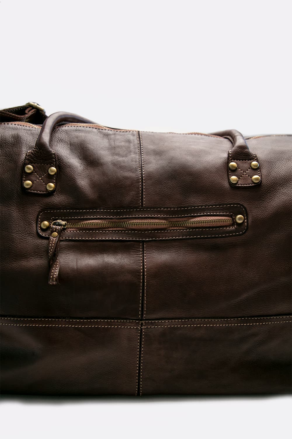 Borsone Vintage 100% vera pelle made in Italy - Barone Firenze