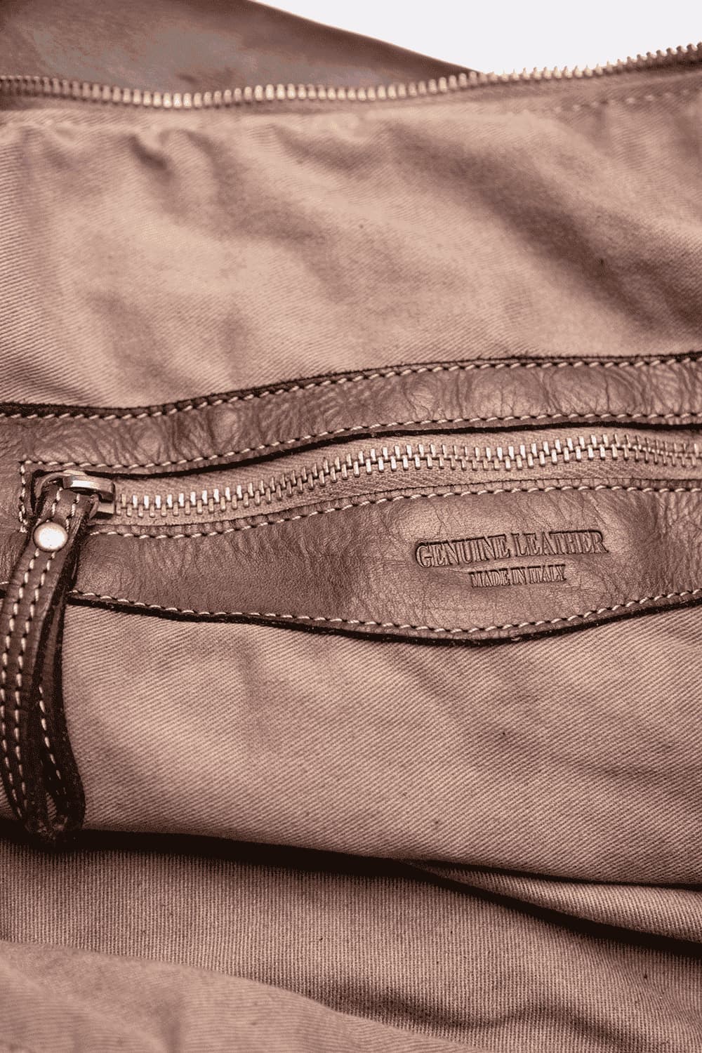 Borsone Vintage 100% vera pelle made in Italy - Barone Firenze