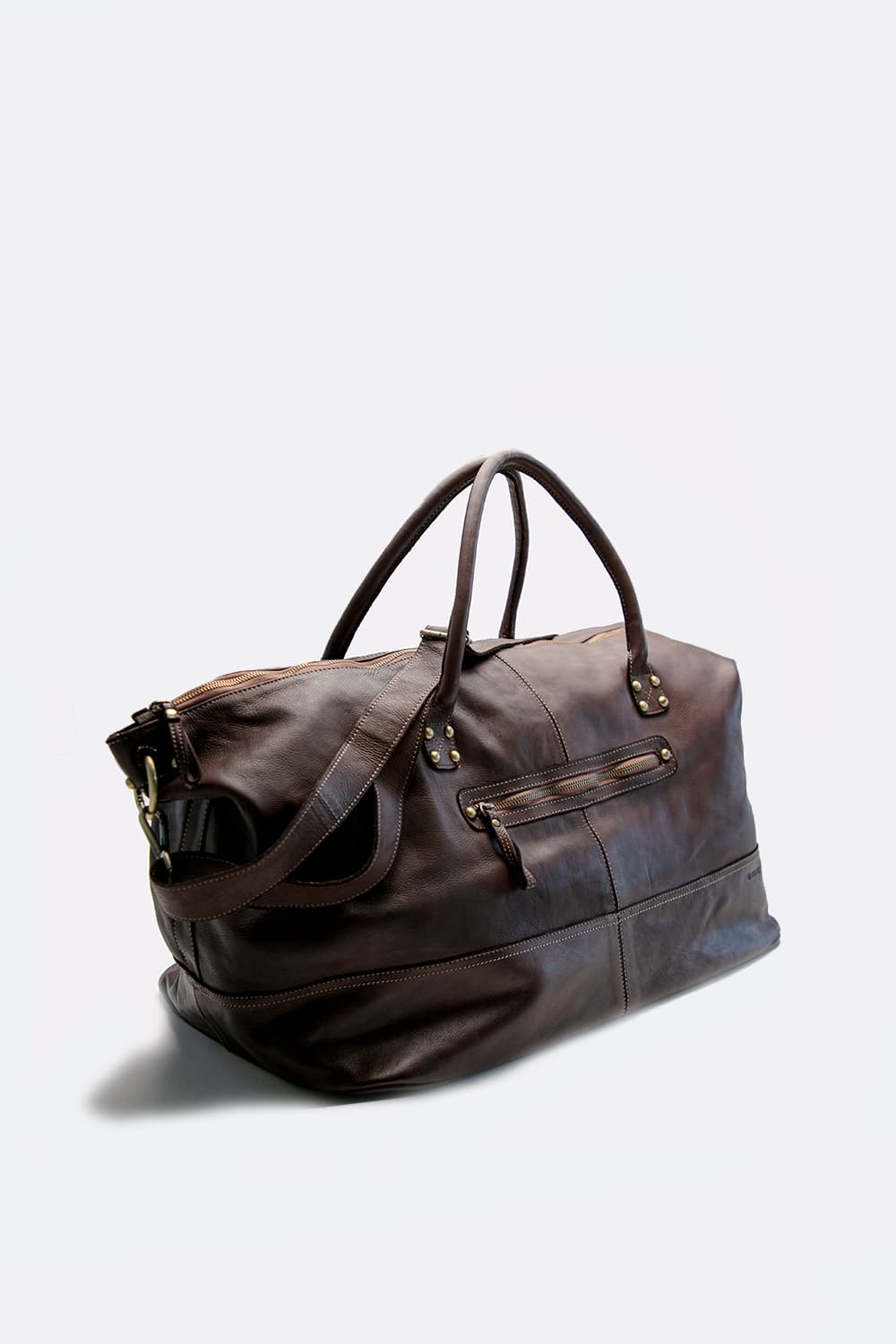 Borsone Vintage 100% vera pelle made in Italy - Barone Firenze