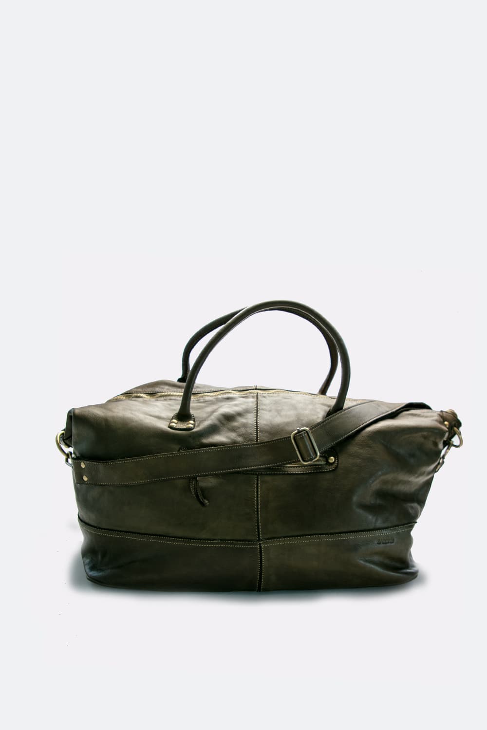 Borsone Vintage 100% vera pelle made in Italy - Barone Firenze