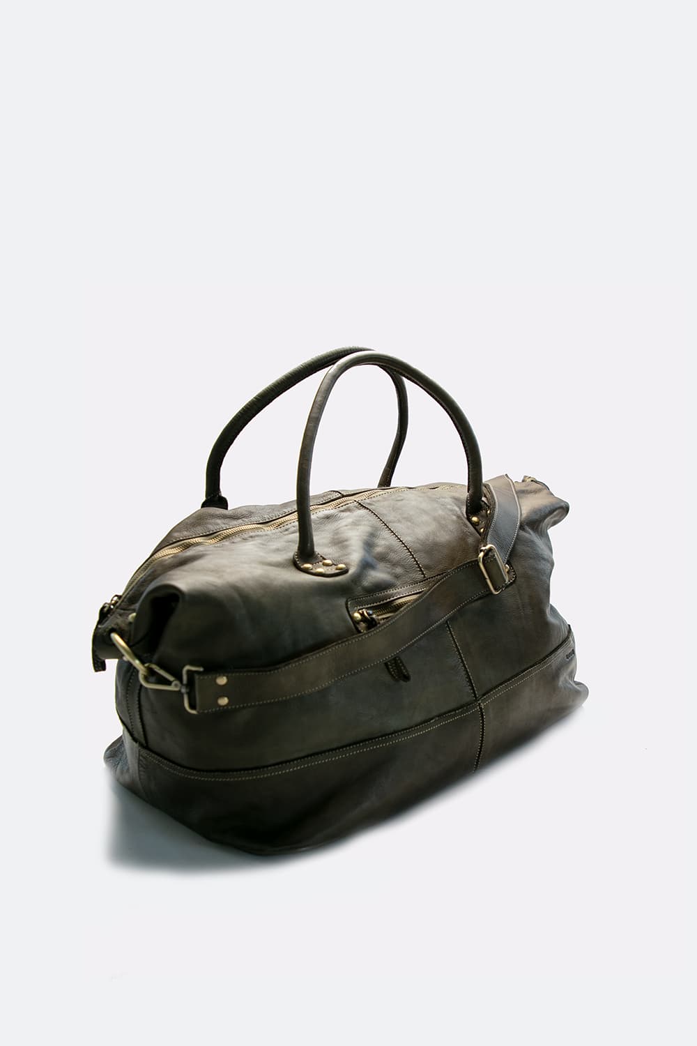 Borsone Vintage 100% vera pelle made in Italy - Barone Firenze