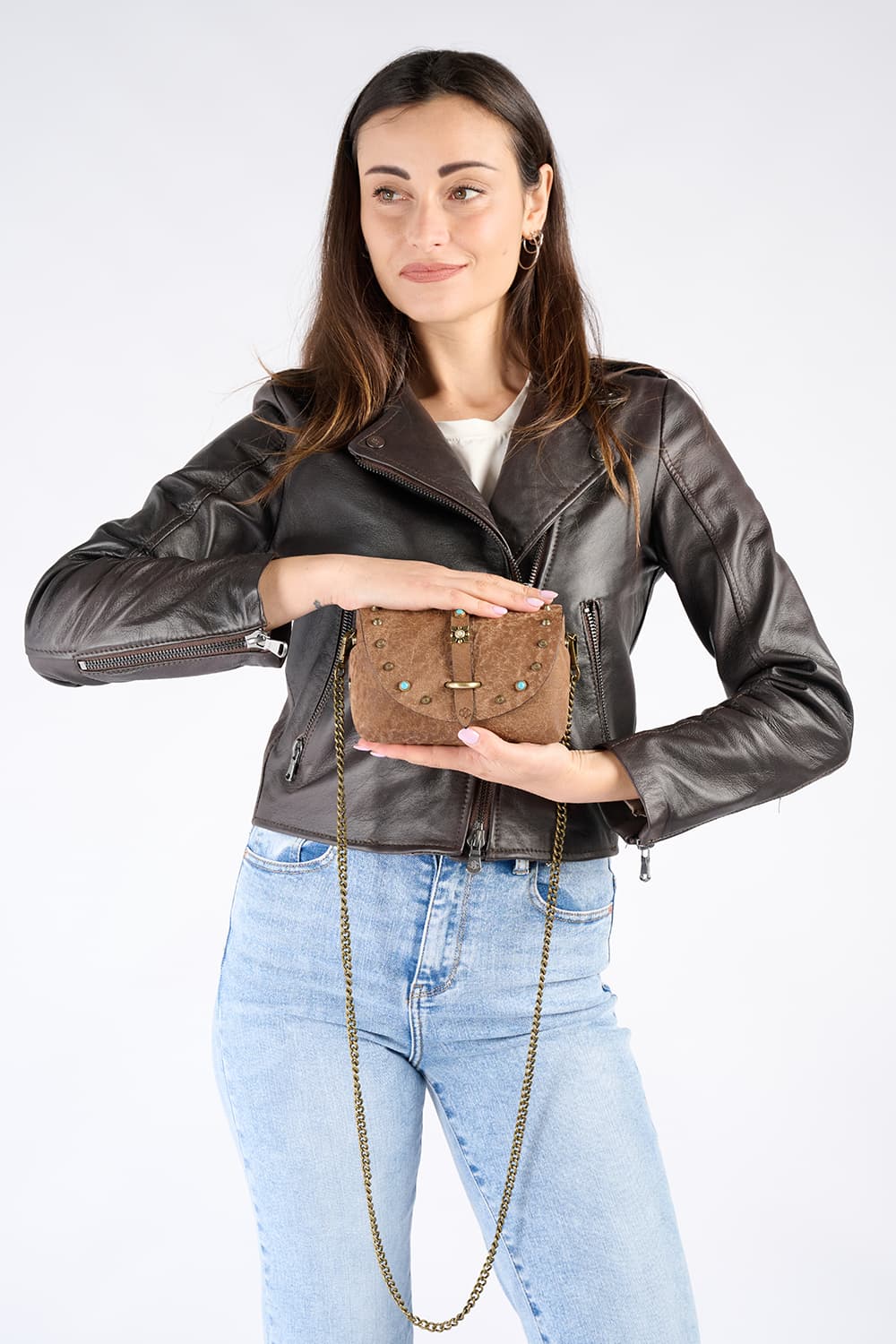 Bubble Bag Rock borsa donna 100% vera pelle Made in Italy - Barone Firenze