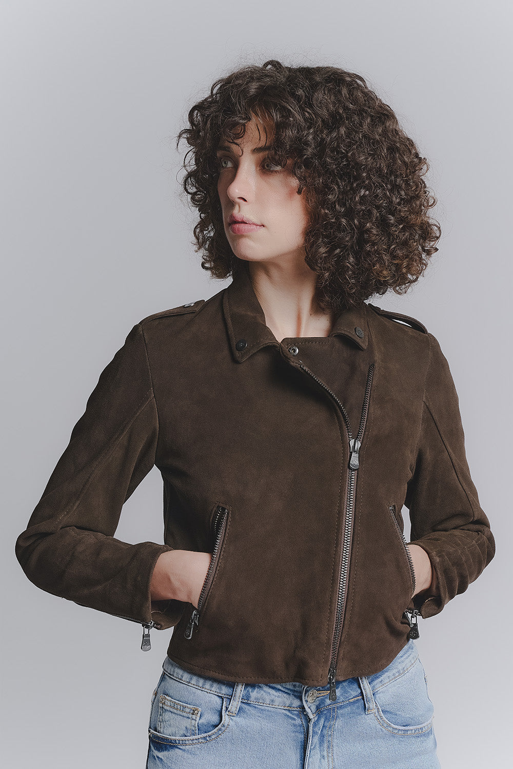 Chiodo Donna Bis Camoscio Testa di moro donna Barone firenze - 1