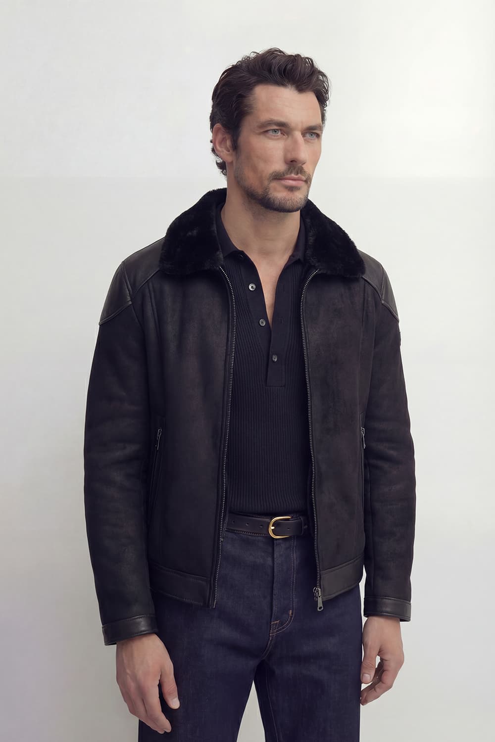 Elton Gold Colletto Shearling Style Nero