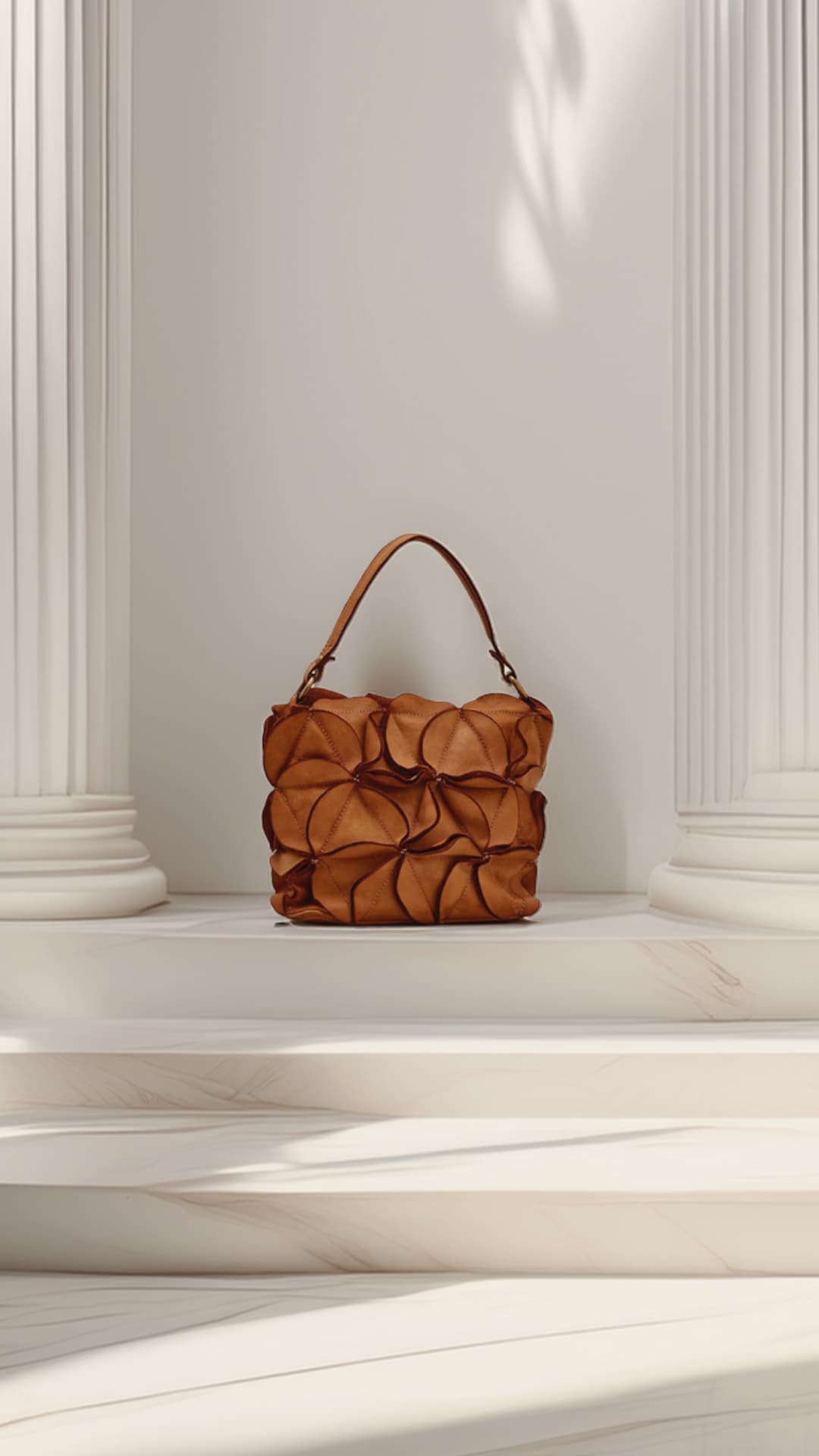 Fiore borsa donna 100% vera pelle Made in Italy - Barone Firenze