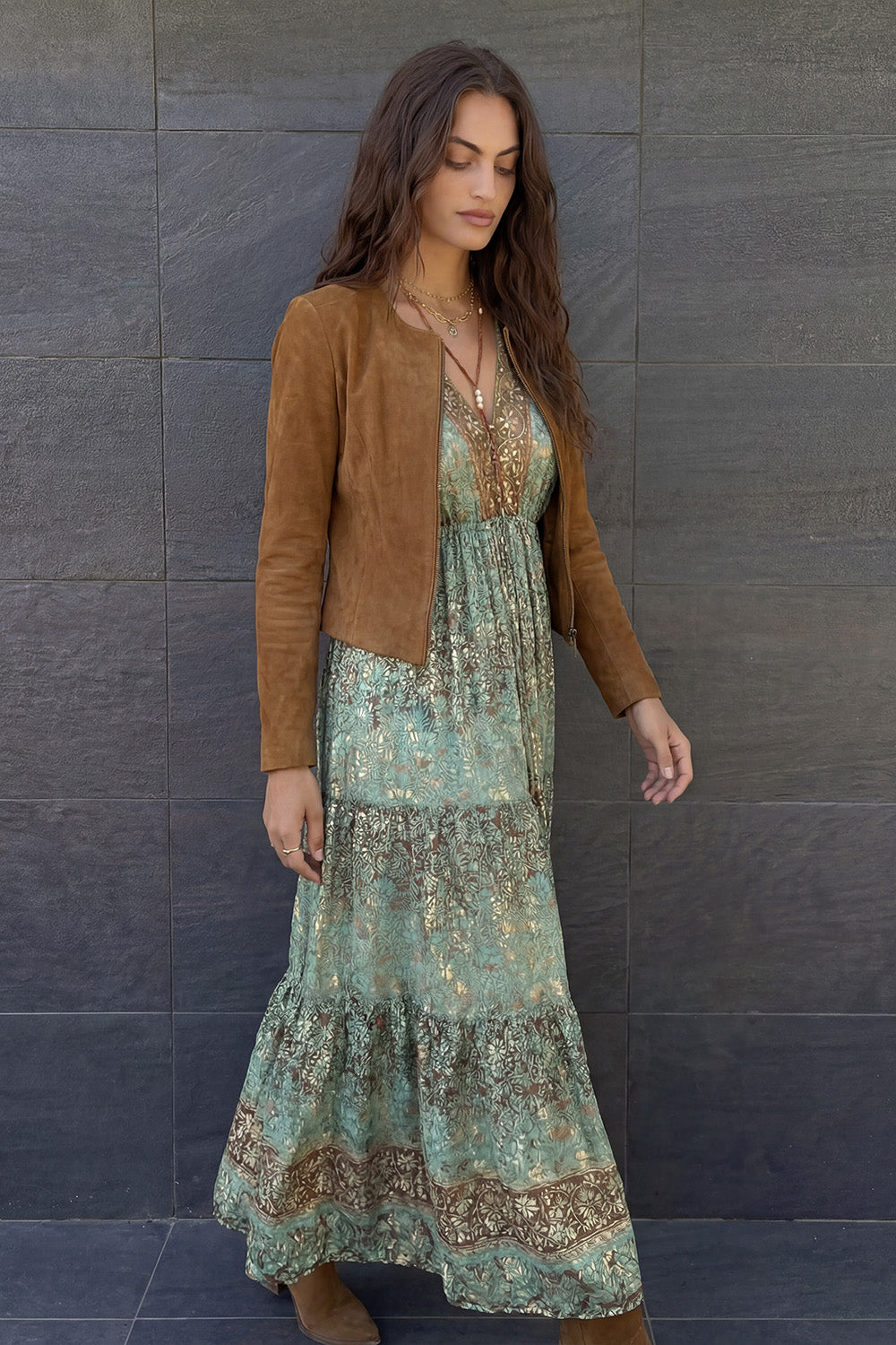 Ire Corto Camoscio Sfoderato Cognac donna Barone firenze - 9