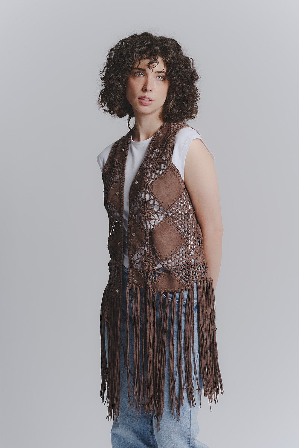 Gilet Macramè Testa di Moro donna Barone firenze - 1