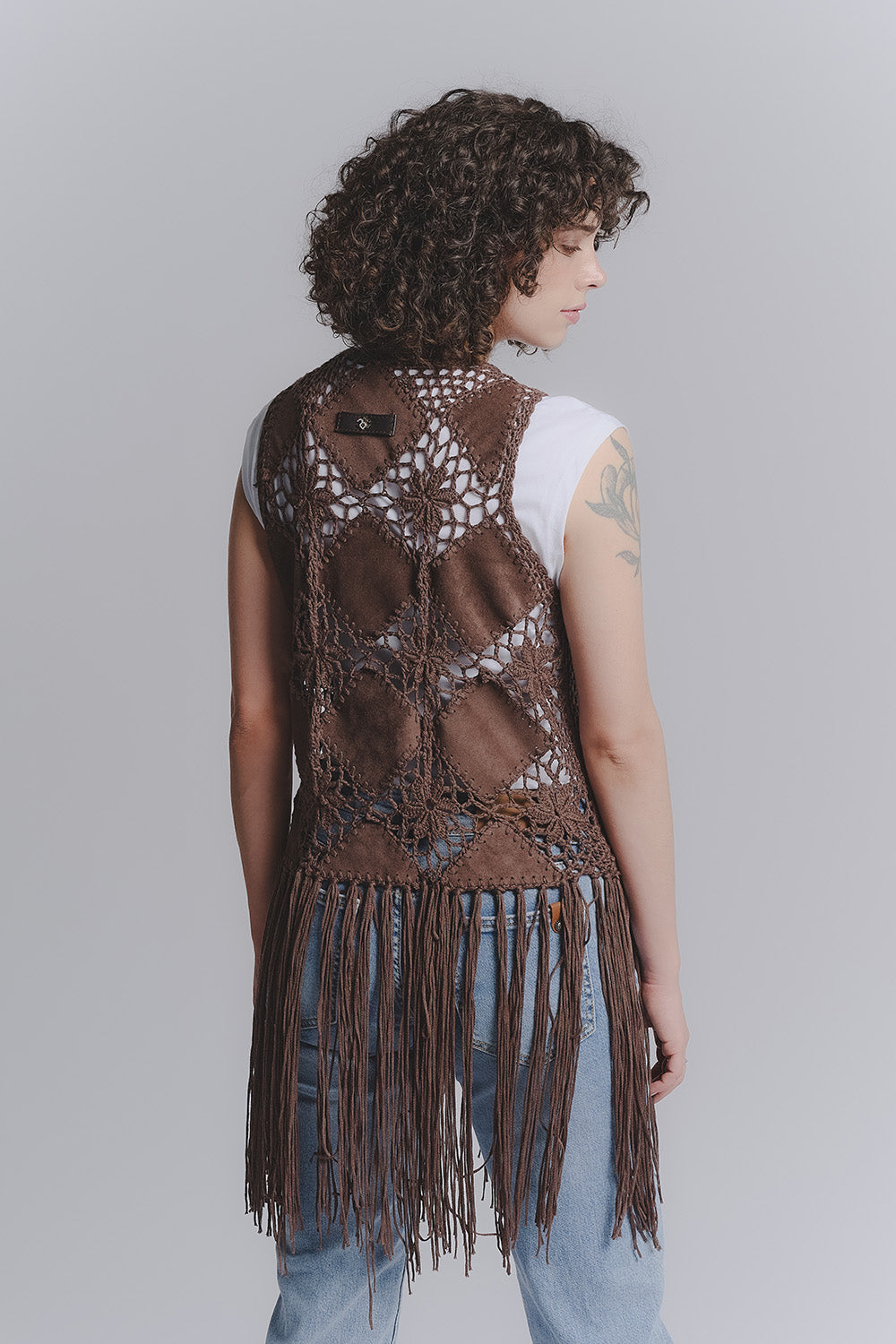 Gilet Macramè Testa di Moro donna Barone firenze - 2