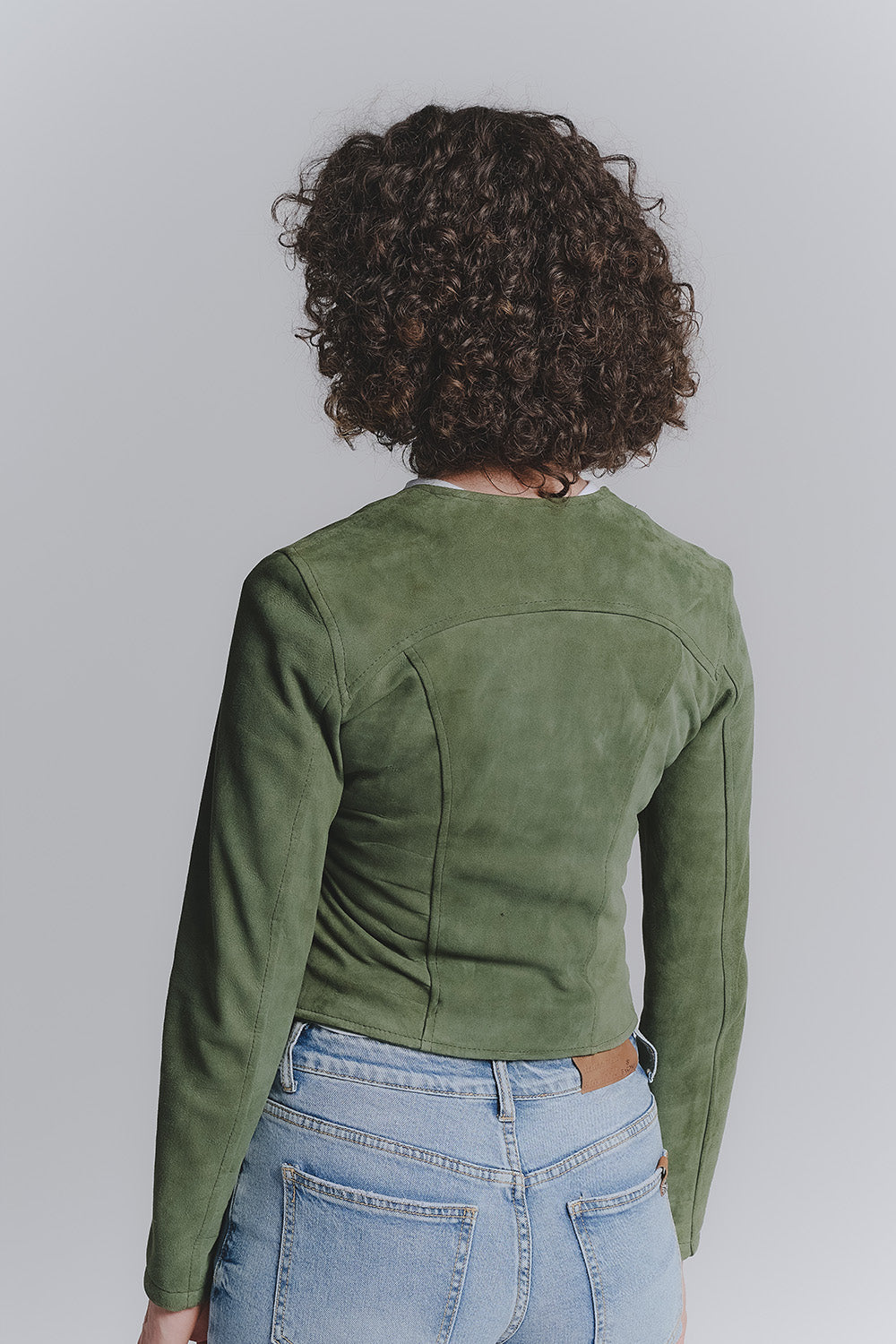 Ire Corto Camoscio Sfoderato Verde donna Barone firenze - 11