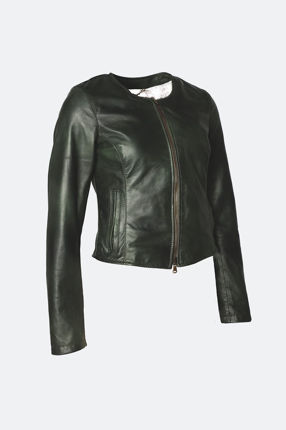 Irene Corto Collo Chanel giacca donna 100% vera pelle Made in Italy - Barone Firenze