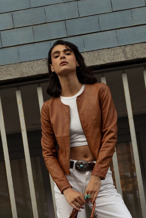 Irene Corto Gold Vintage giacca donna 100% vera pelle Made in Italy - Barone Firenze