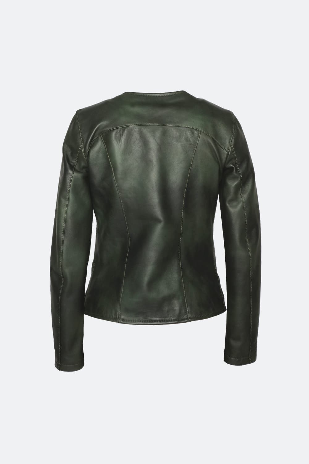 Irene Long Green Jacket 100% genuine leather Made in Italy - Barone Firenze
