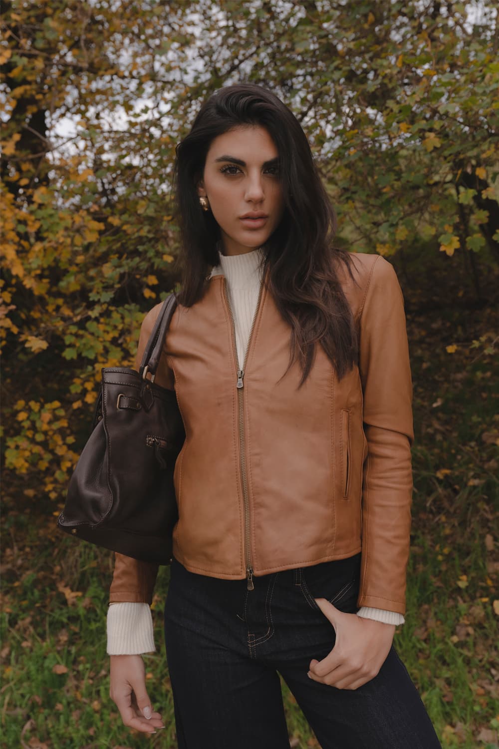 Irene Gold Vintage giacca donna 100% vera pelle Made in Italy - Barone Firenze