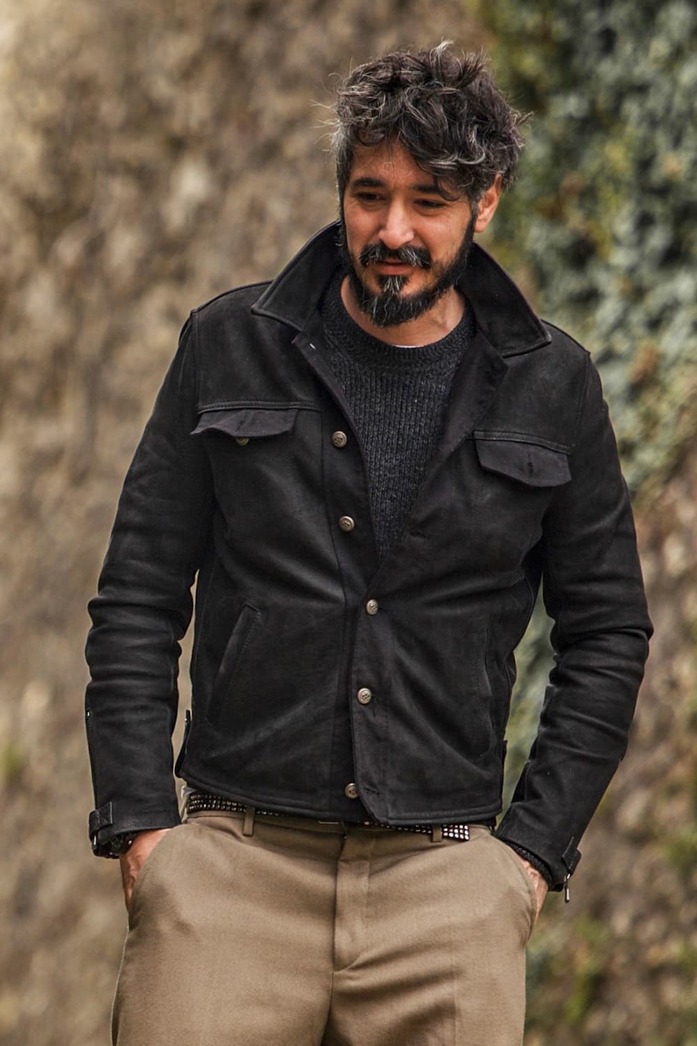 Barone Firenze Giubbotto Di Pelle Vera Uomo Barone Firenze