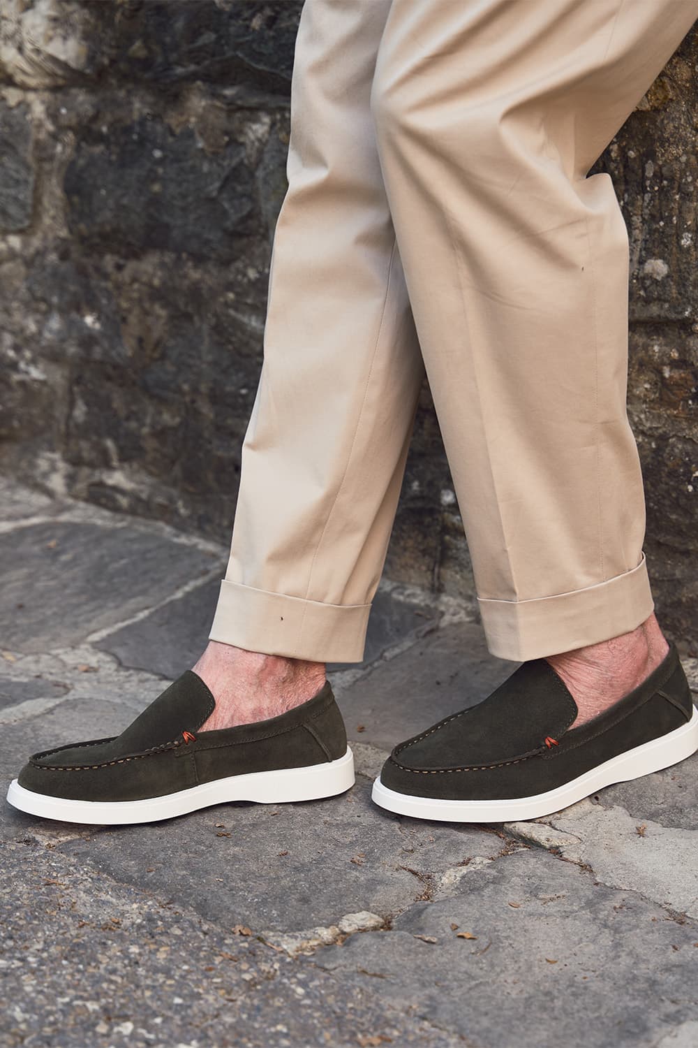 Mocassino Camoscio Uomo Verde uomo Barone firenze - 7