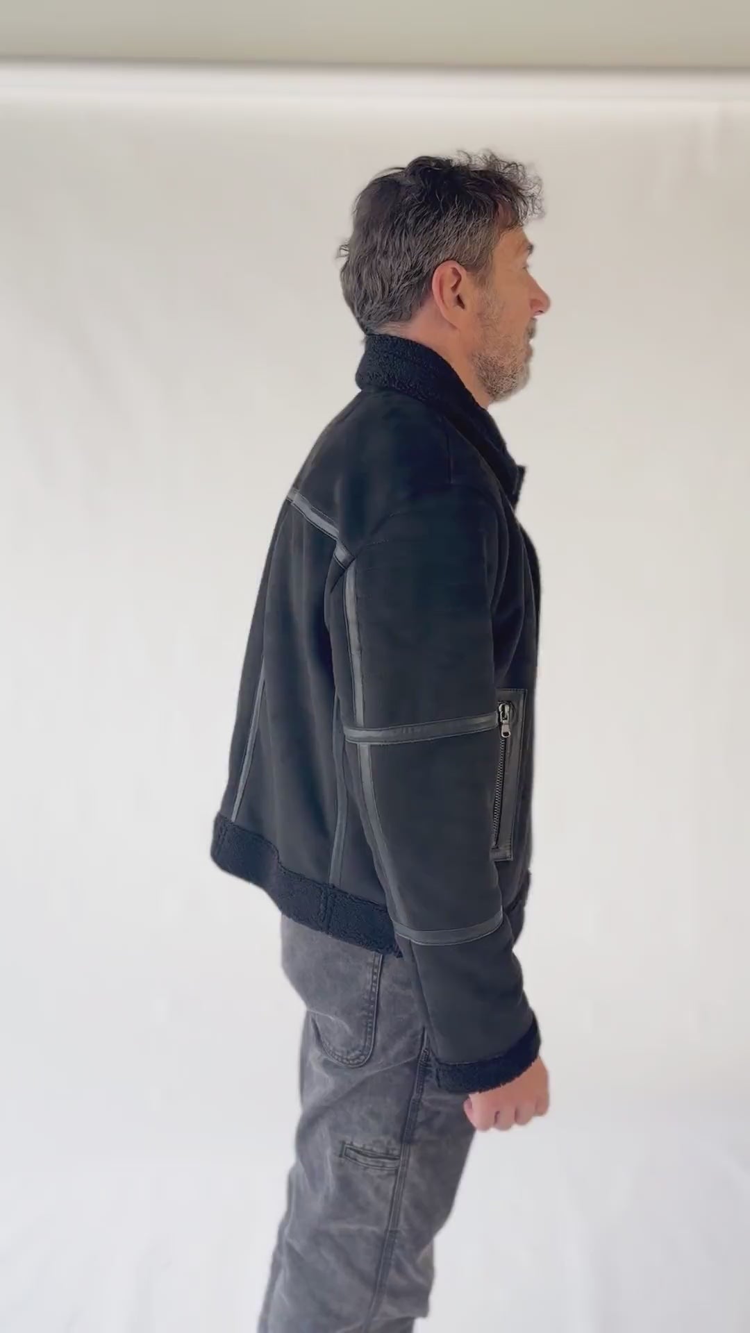 Chiodo Gold Shearling Style uomo Made in Italy - Barone Firenze