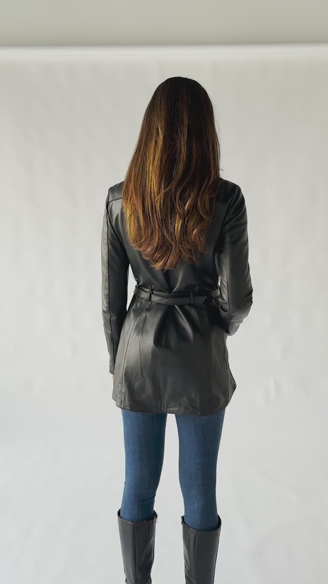 Sally Bis Lungo giacca donna 100% vera pelle Made in Italy - Barone Firenze