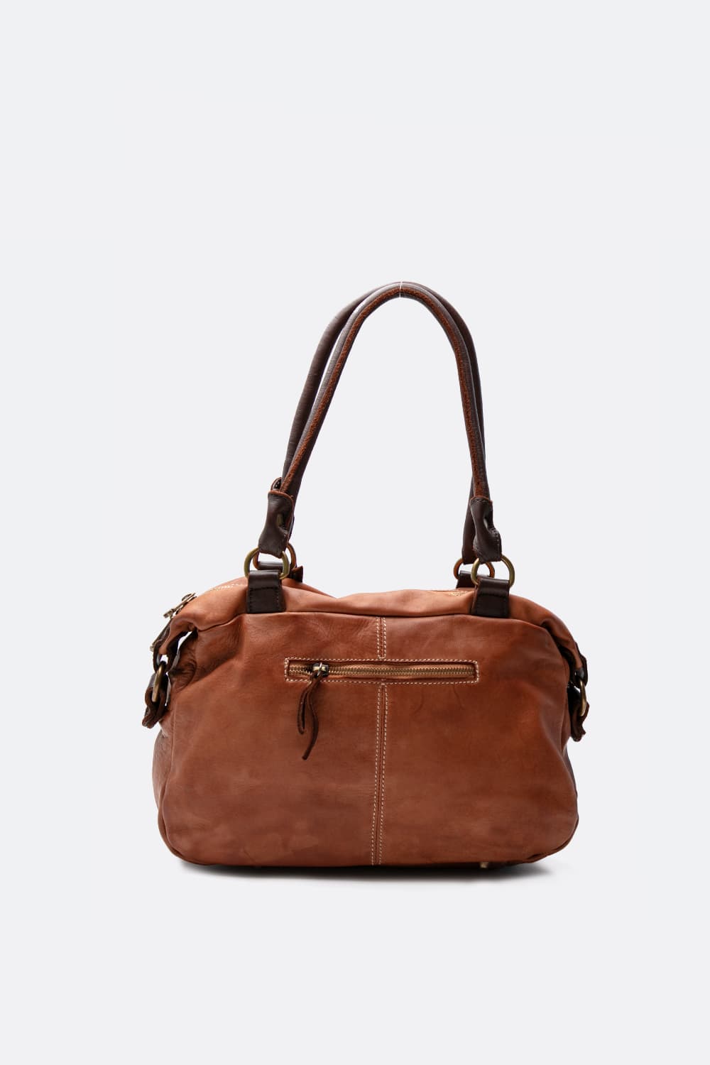 Borsa Puntala Bicolore 100% vera pelle Made in Italy - Barone Firenze