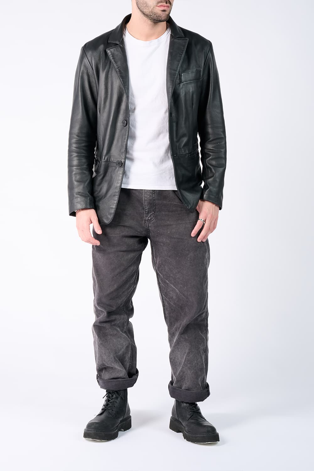 Blazer Raimondo uomo 100% vera pelle Made in Italy - Barone Firenze