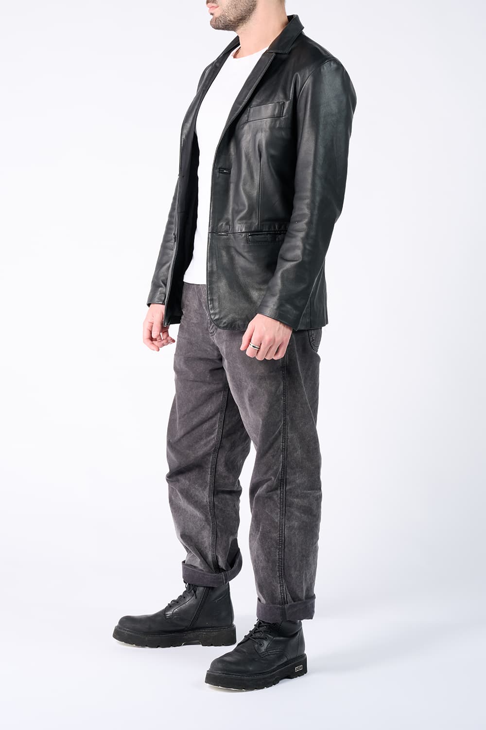 Blazer Raimondo uomo 100% vera pelle Made in Italy - Barone Firenze