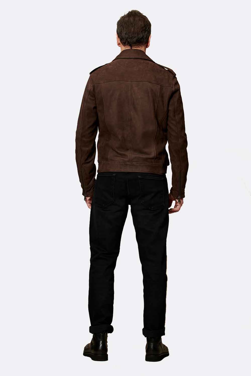 Chiodo Uomo Oleato giacca 100% vera pelle Made in Italy - Barone Firenze