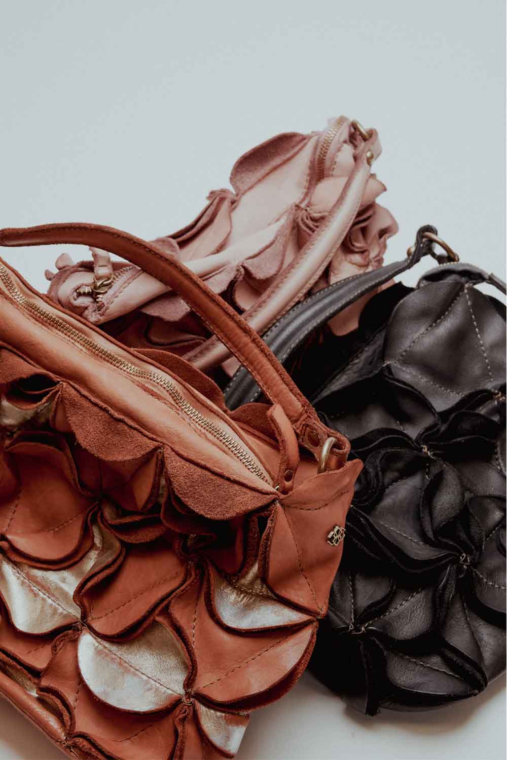 Fiore borsa donna 100% vera pelle Made in Italy - Barone Firenze