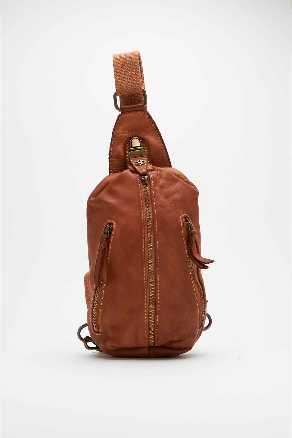 Marsupio Certaldo in pelle da uomo cuoio Barone Firenze