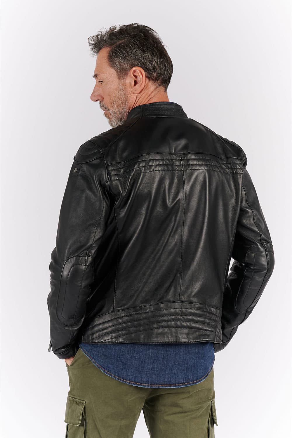 Michele Giacca di Pelle con Impunture 100% vera pelle Made in Italy - Barone Firenze