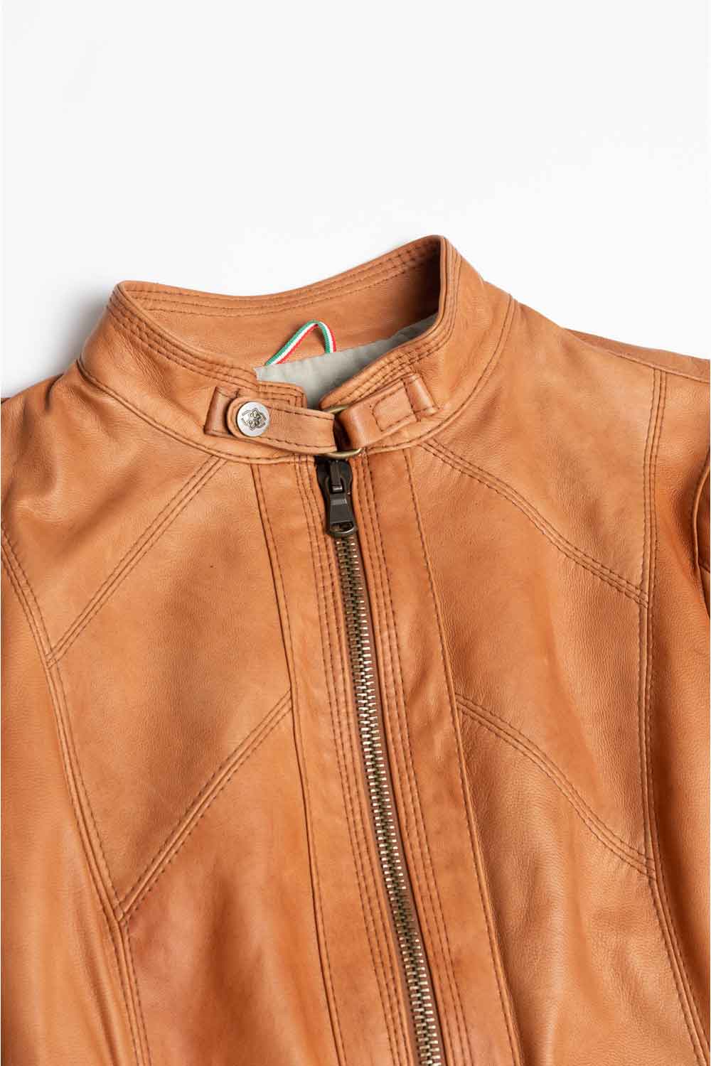Sofia Vintage Women's Jacket 100% genuine leather Made in Italy - Barone Firenze