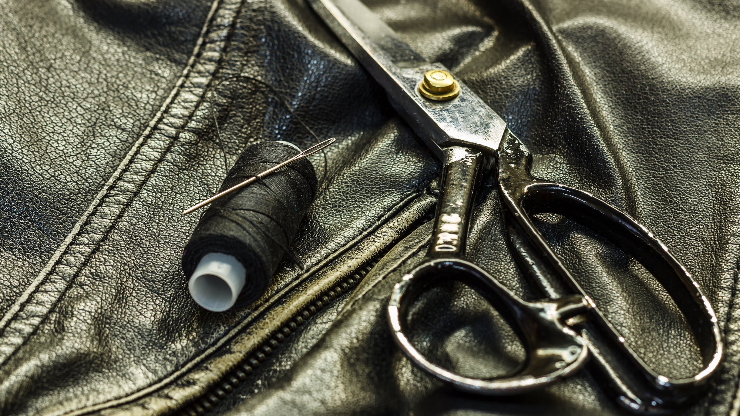 Repairing a ruined leather jacket
