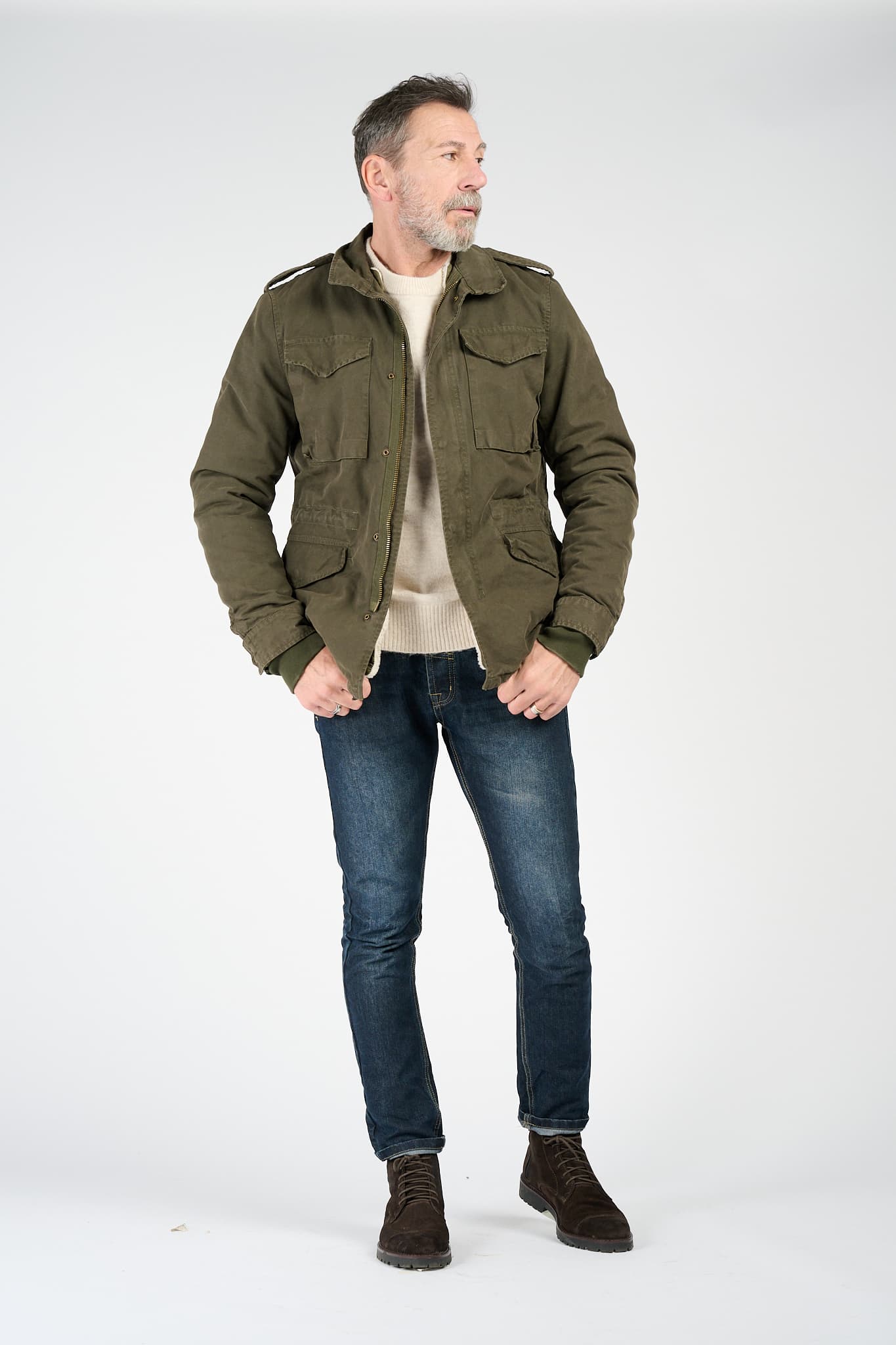 Sahariana Eco-Montone Men's Parka - Barone Firenze